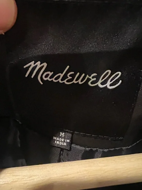 Madewell Black Asymmetrical Leather Moto Jacket - Picture 2 of 12